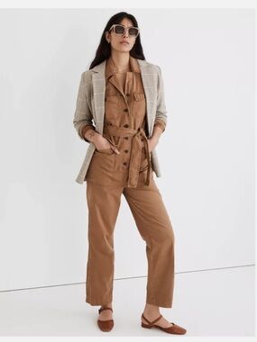 Madewell Tan Utility Jumpsuit